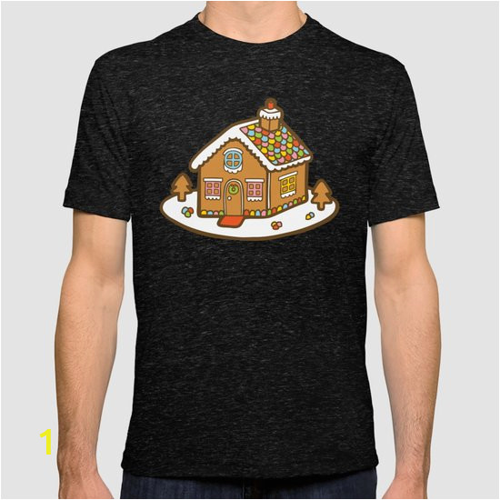 gingerbread house pattern christmas day tshirts