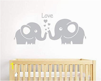 Girl Nursery Wall Murals Amazon Kiskistonite Cute Elephant Family with Love