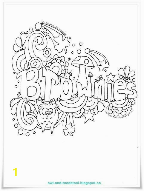Girl Scout Brownie Coloring Pages Poster