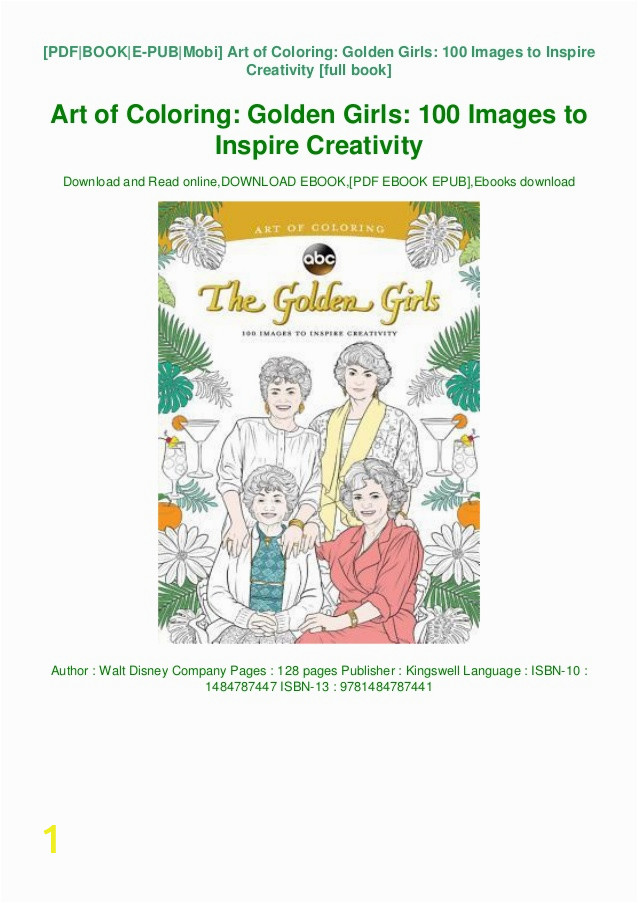 pdf art of coloring golden girls 100 images to inspire creativity free online 1 638