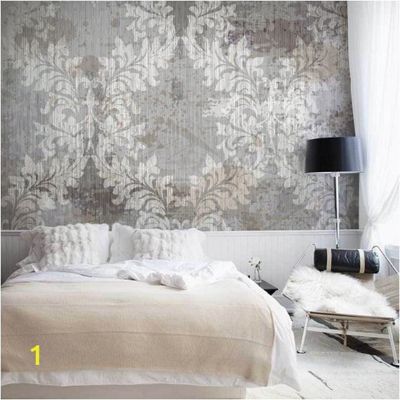 Gothic Wall Murals Uk Removable Dark Damask Mural Victorian Wallpaper Self Adhesive Vintage Gray Brown Beige Decor Gothic Grunge Peel and Stick Retro Paper