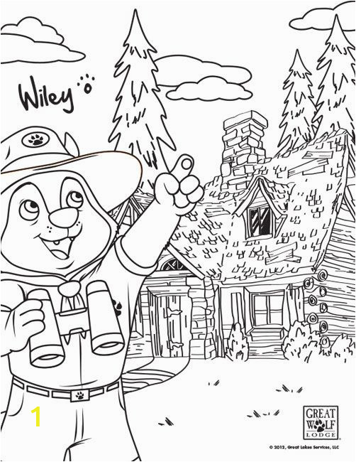 Great Wolf Lodge Coloring Pages Take these Free Great Wolf Lodge Coloring Sheets Along On