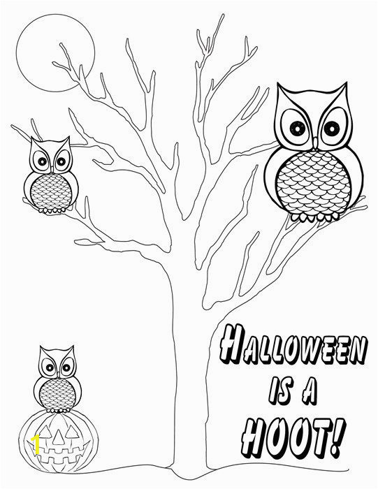 Halloween Owl Coloring Page Halloween is A Hoot" Printable Halloween Coloring Page