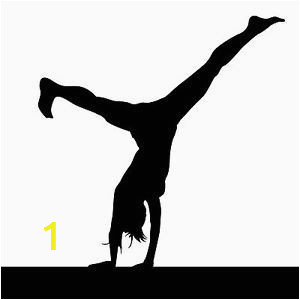 Hand Painted Wall Murals with Gymnastics Silhouettes Hand Painted Wall Murals with Gymnastics Silhouettes