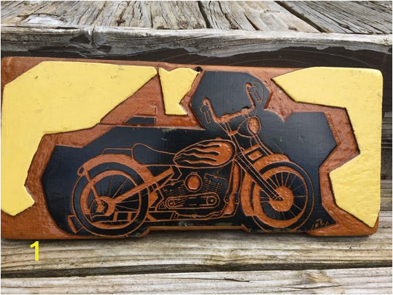 Harley Davidson Wall Mural Shop Carved Wood Harley Davidson Chopper Motorcycle Wall Hanging E Of A Kind Hand Carved by 15 Year Old In Wood Shop Class