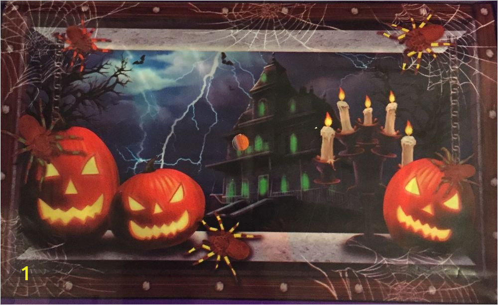 Haunted House Wall Mural Halloween Decor Scary Haunted House Jack O Lantern Wall