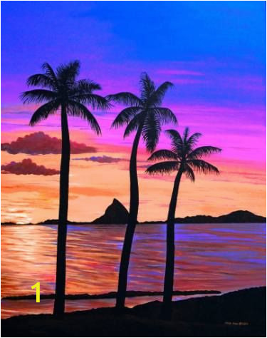 Hawaiian Sunset Wall Mural Hawaiian Sunset My Style