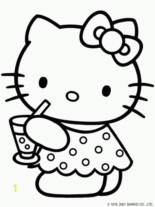 Hello Kitty Flower Coloring Pages Hello Kitty Coloring