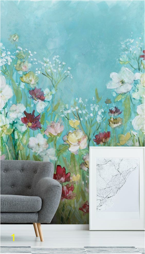 High End Wall Murals Wildflowers and Lace In 2019