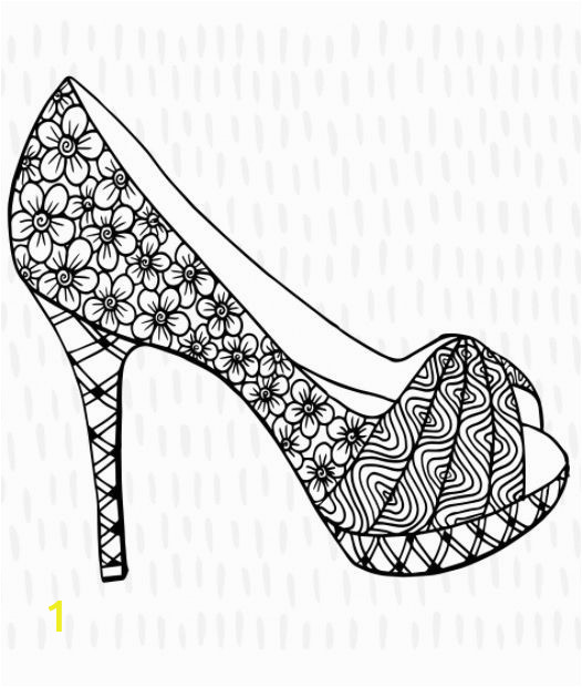 High Heels Coloring Pages High Heel Stiletto Shoe Colouring Page