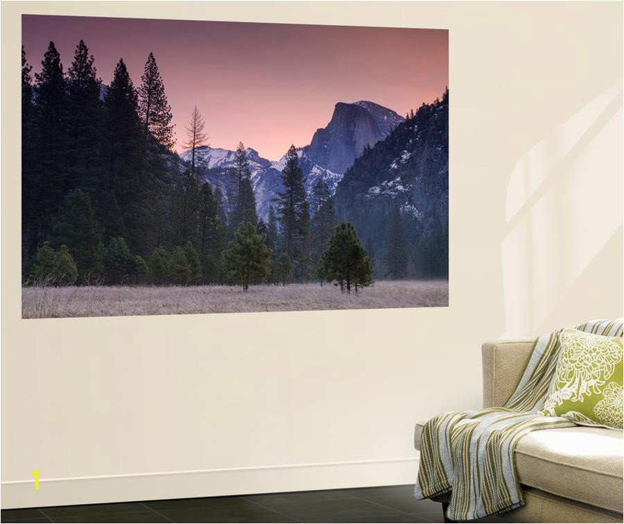 Hollywood Sign Wall Murals Pre Dawn at Half Dome Yosemite Valley Wall Mural by Vincent James