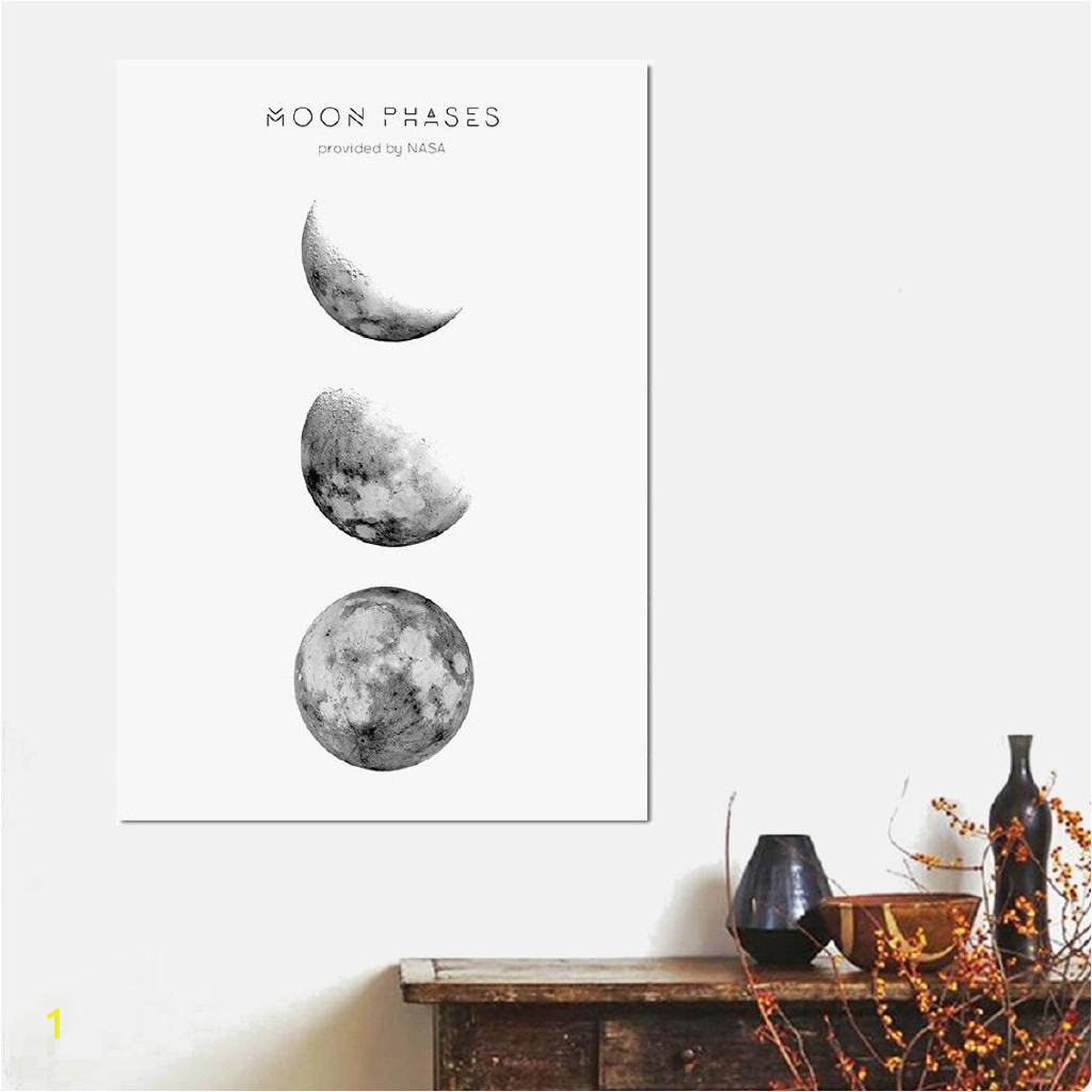 Home Wall Mural Painting Singapore Abstract Moon Phases Canvas Print Painting Picture Wall Mural Hanging Home Decor