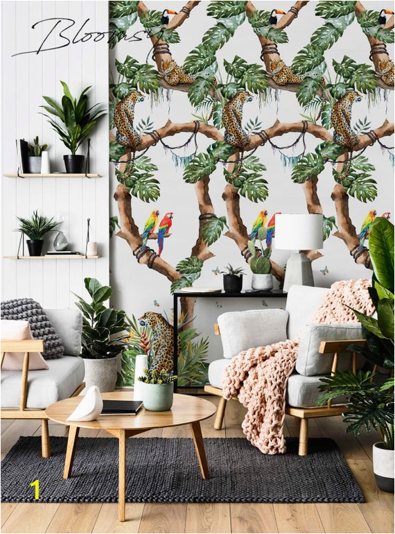 Home Wall Mural Painting Singapore Removable Wallpaper Tropical Cheetahs Wallpaper Floral Wallpaper Tropical Wallpaper Wall Covering Wallpaper Wallpaper Mural 108