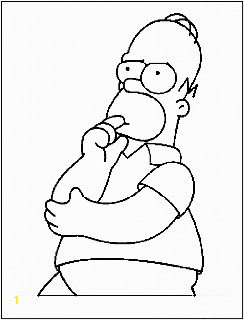Homer Simpson Coloring Page Free Printable Simpsons Coloring Pages for Kids