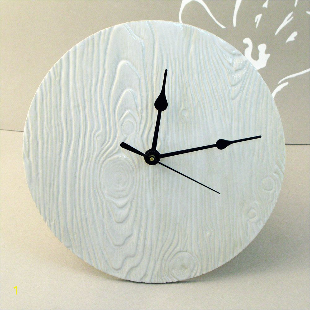 Horloge Murale Wall Clock 10 Inch Wood Texture Ceramic Wall Clock $65 00 Via Etsy