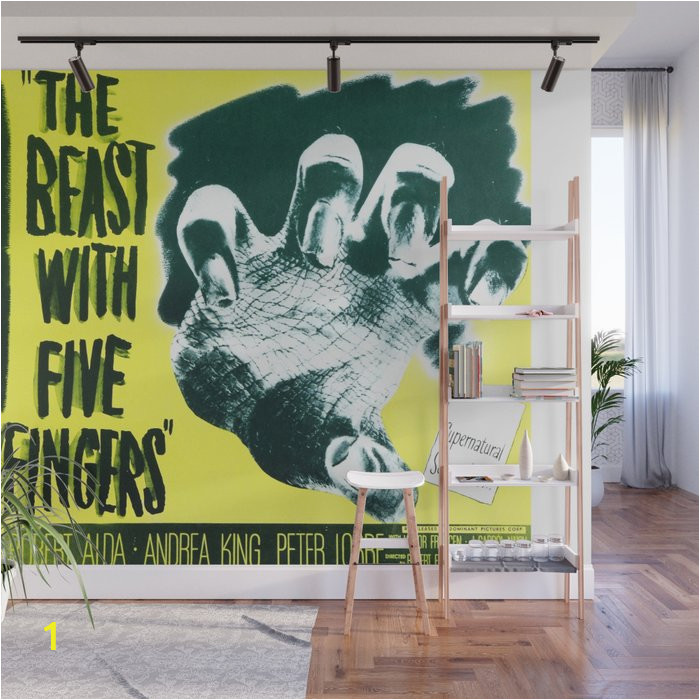 Horror Movie Wall Murals the Beast with Five Fingers Vintage Horror Movie Poster Wall Mural by Alma Design