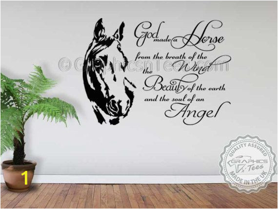 Horse Wall Mural Stickers Horse Wall Sticker God Made A Horse Wall Sticker Quote