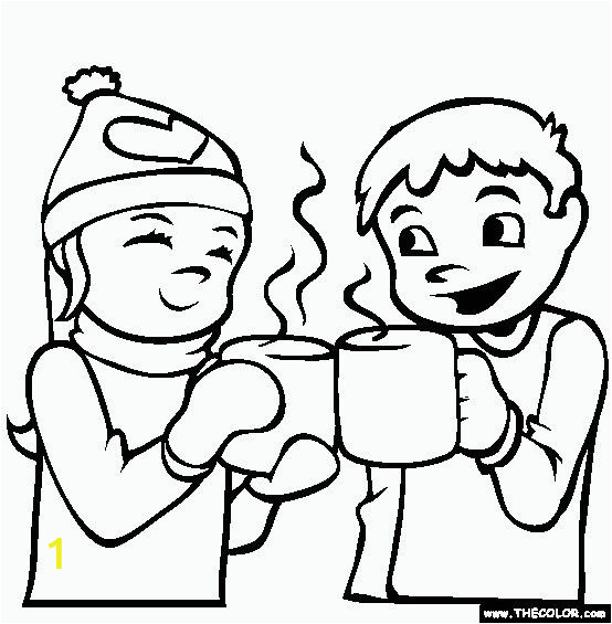 Hot Cocoa Coloring Page Coloring Pages