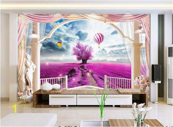 How to Do A Wall Mural Custom 3d Wallpaper Mural Living Room sofa Tv Backdrop Mural Lavender Balloon Rome Balcony Picture Wallpaper Mural Sticker Home Decor High
