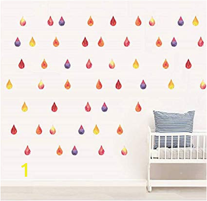 How to Hang A Wall Mural Poster Amazon Zfwsbhd Diy Colorful Raindrop Wall Sticker