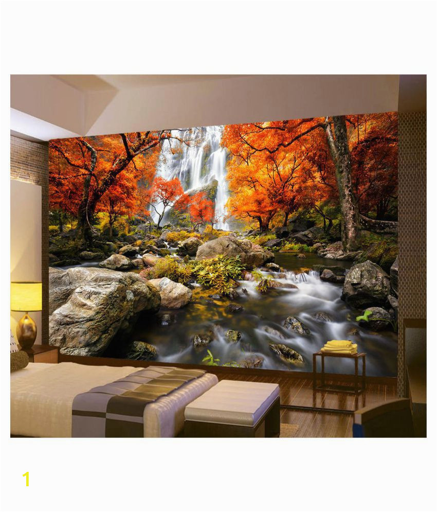 How to Make A Mural Wall 3d Wallpaper Wall Mural River Waterfall Maple Nature