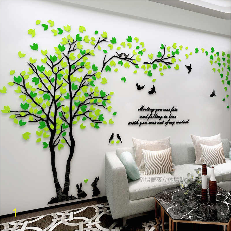 How to Make A Tree Wall Mural New Arrival Couple Tree 3d Three Dimensional Acrylic Wall