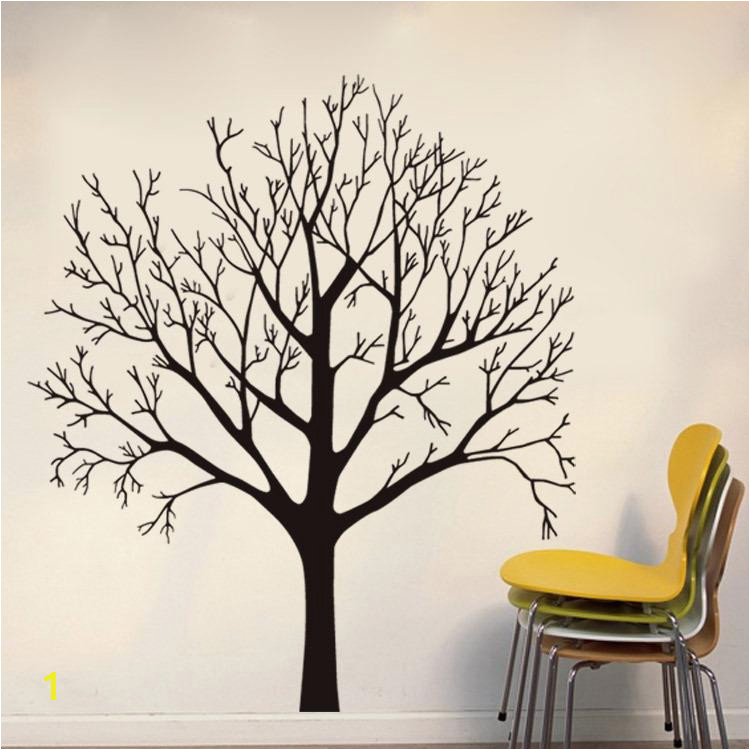 How to Make Murals On Walls 57 X 68cm Big Tree Wall Stickers Removable Living Room Bedroom Wall Decals Luxuriant Trees In Black Brown Wallpaper Poster Home Decor Mural