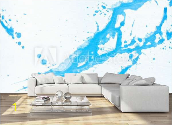 How to Paint A Wall Mural with Acrylics Blue Watercolor Background Acrylic Hand Painted Splash isolated On White Background Abstract Acrylic Paint Splatter Fashion and Beauty Indigo