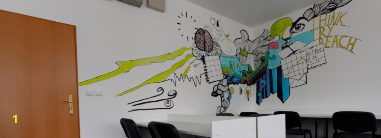 How to Paint A Wall Mural without A Projector Mitrovski Brno Book Line Coworker