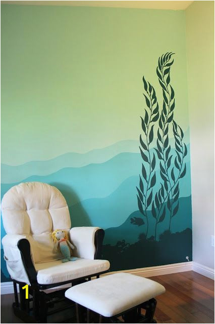 How to Paint An Ocean Mural On A Wall My Underwater Kelp forest Mural On the Nursery Wall