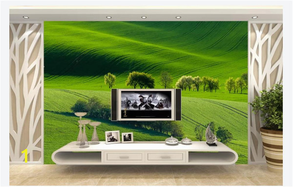 How to Paint Grass On A Wall Mural 3d Wall Paper Custom Silk Wallpaper Mural Nature Landscape Painting Woods Shade Grass Tv sofa 3d Background Mural Wallpaper Free for
