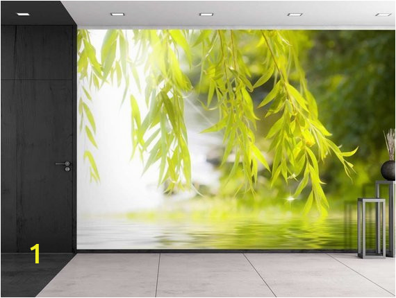 How to Put Up A Wall Mural Tree Framing A Serene Lake Wall Mural Removable Sticker