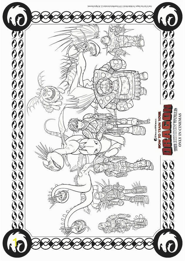 How to Train Your Dragon Hidden World Coloring Sheet 630x891