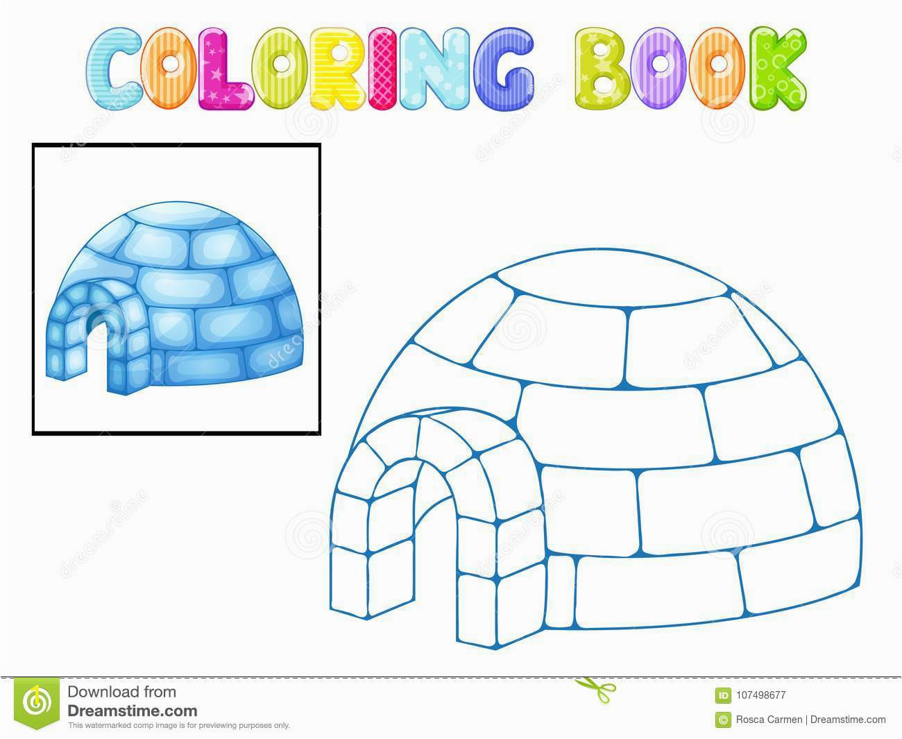 coloring igloo coloring igloo white background