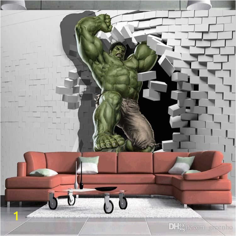 Incredible Hulk Wall Mural 3d Avengers Wallpaper Custom Hulk Wallpaper Unique