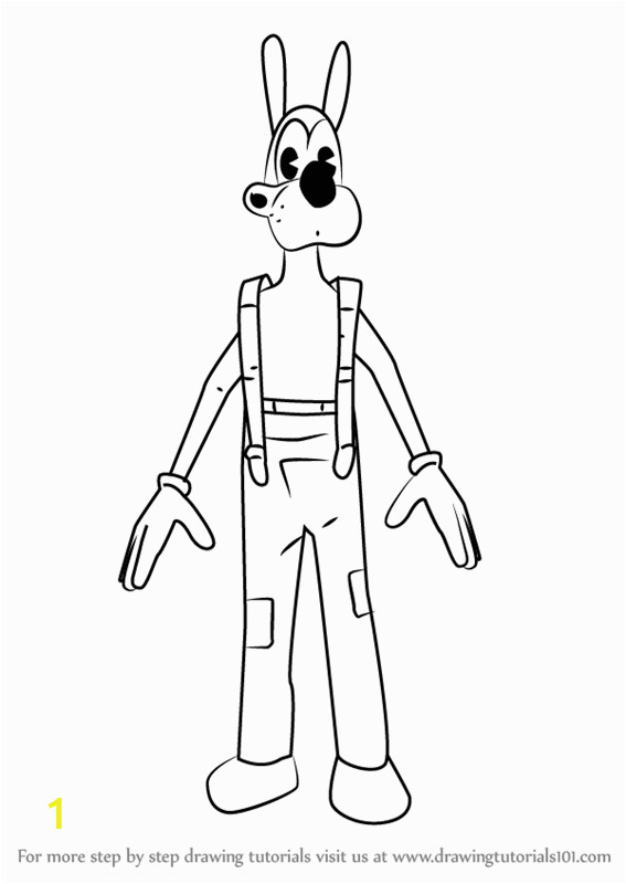 how to draw Boris from Bendy and the Ink Machine step 0