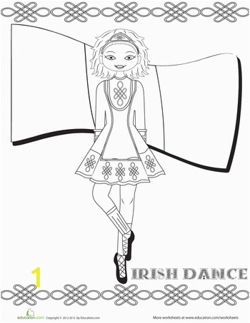 Irish Dance Coloring Pages Irish Dance Coloring Page
