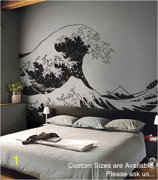 Japanese Murals for Walls Japanese the Great Wave F Kanagawa by Hokusai Wall Decal