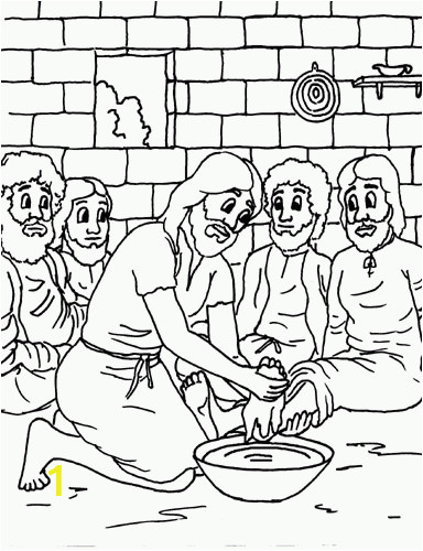 Jesus Washes the Disciples Feet Coloring Page Coloring Pages Jesus and His Disciples