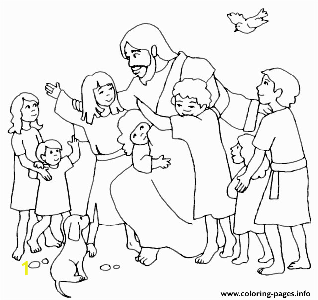 7bed2a19de70ed75fb012eaf768e7acc best jesus and children coloring page 52 about remodel free colors 640 604
