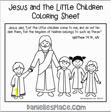 Jesus with Children Coloring Page Jesus Has Time for Me Bible Crafts Let the Little Children