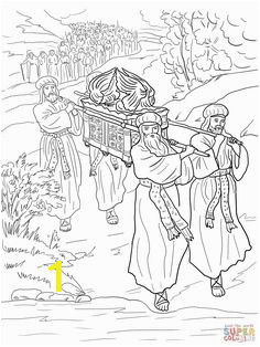 Joshua Crossing the Jordan River Coloring Page 13 Best Storytelling Props Images
