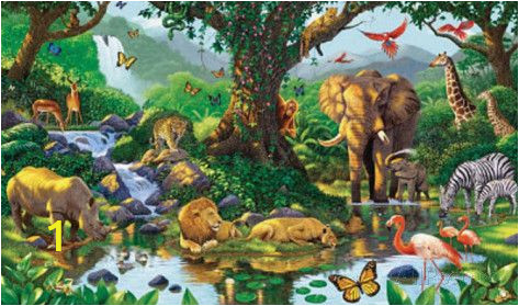 Jungle Book Wall Mural Nature S Harmony Jungle Animals Wallpaper Mural