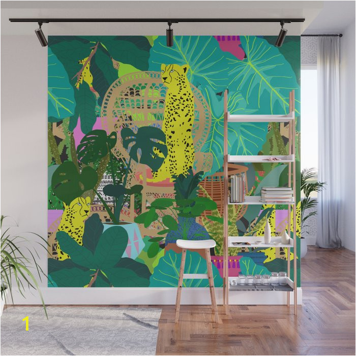 maximalist boho jungle wall murals