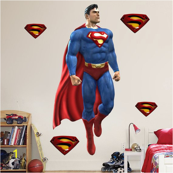 Justice League Wall Mural Superman Wall Sticker Huge Large