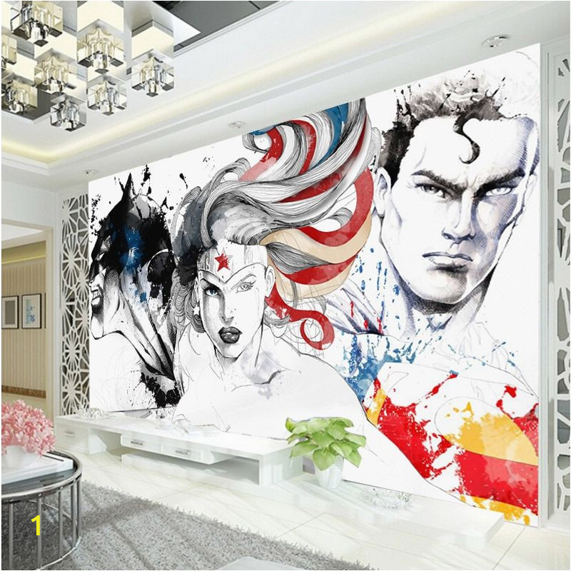 Justice League Wall Mural Tanie Wonder Woman Batman Justice League 3d Fototapety