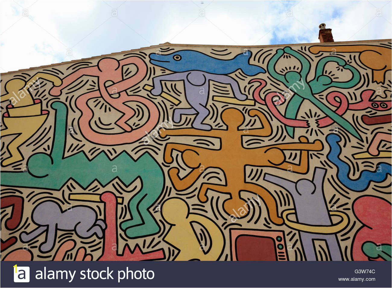 the pisas mural 1989 keith haring painted on the south wall of the G3W74C