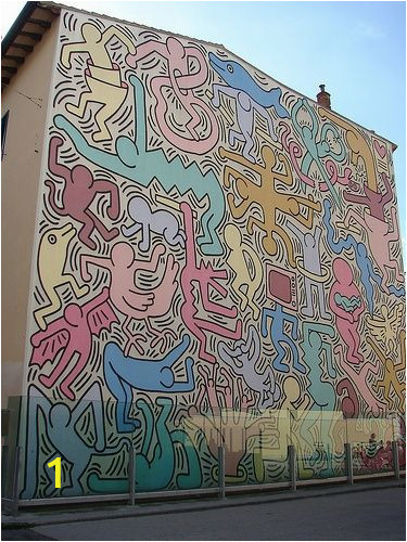 Keith Haring Wall Mural Keith Haring Mural In Pisa Italy