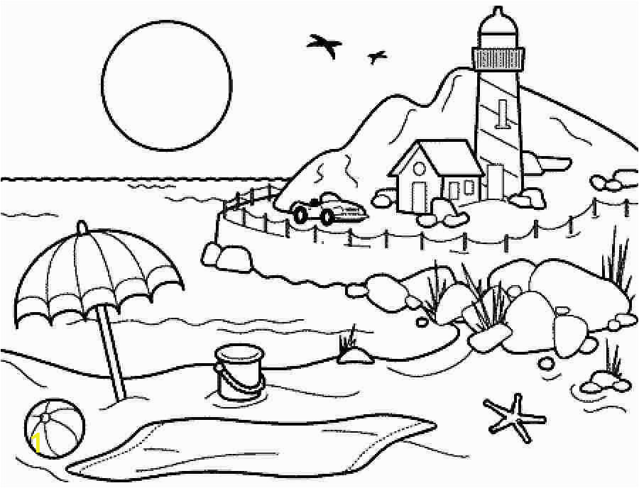 Kids Coloring Pages Beach Coloring Pages Summer Season Pictures for Kids Drawing Free