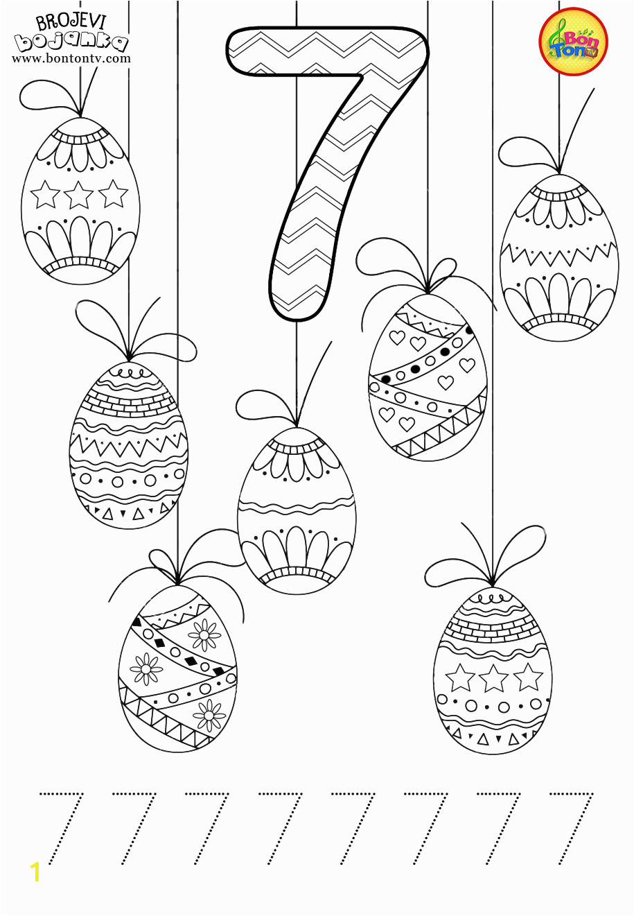 Kids Coloring Pages with Numbers Free Preschool Printables Easter Number Tracing Worksheets
